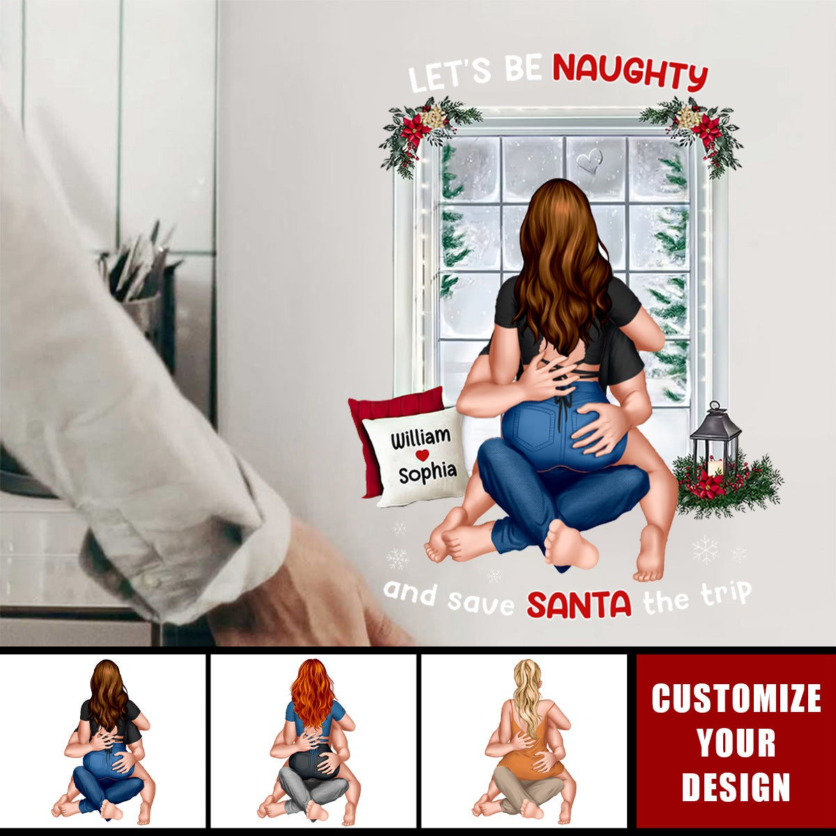 Let's Be Naughty Couple Gift - 2024 New Release Personalized Funny Couple Decal