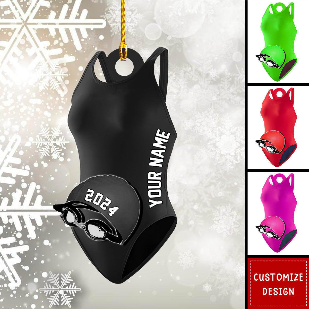 Personalized Swimmer Accessories Ornaments Gift For Swimmer - 2024 New Release