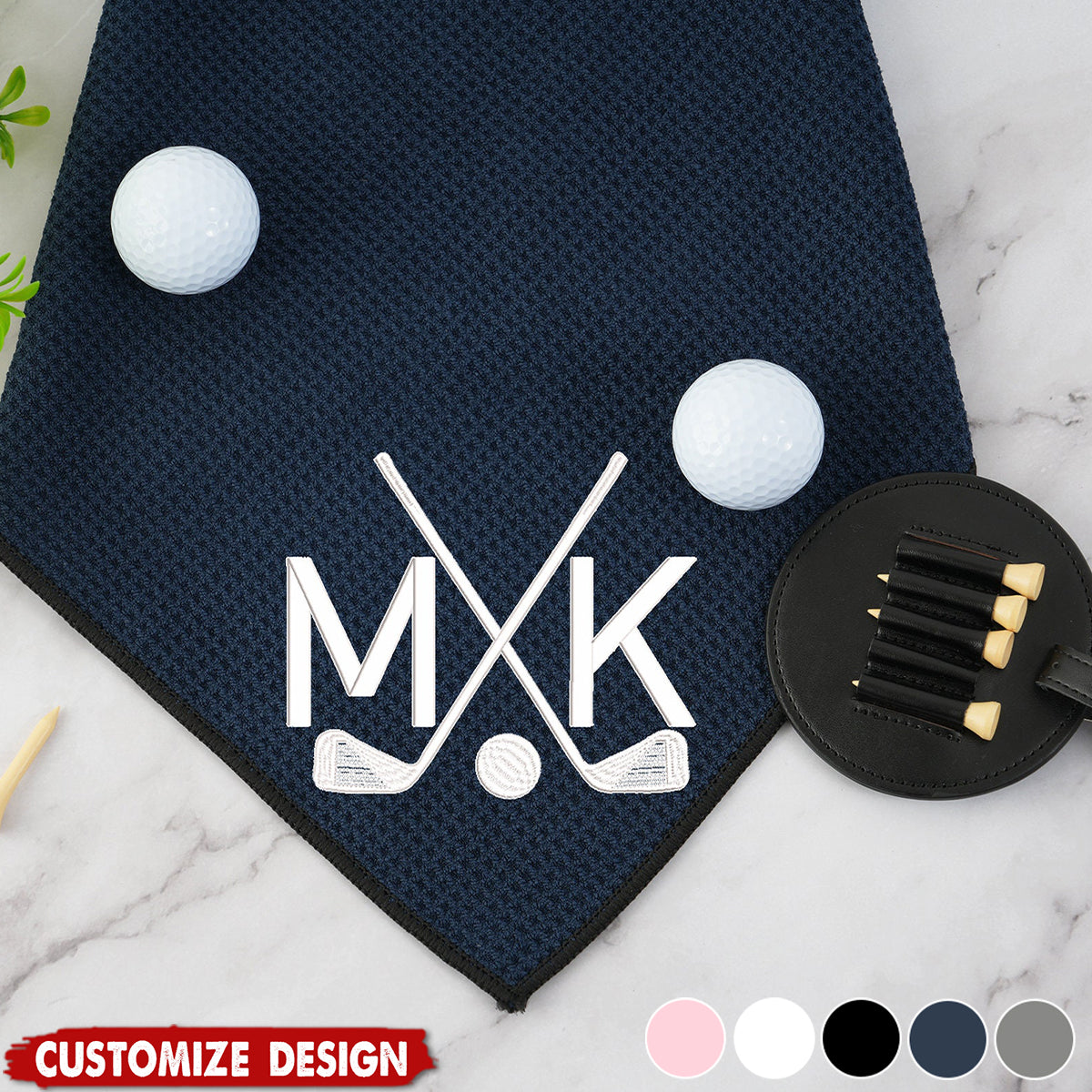 Monogrammed Golf Towel-Personalized Golf Towel-Gift for Family Friend