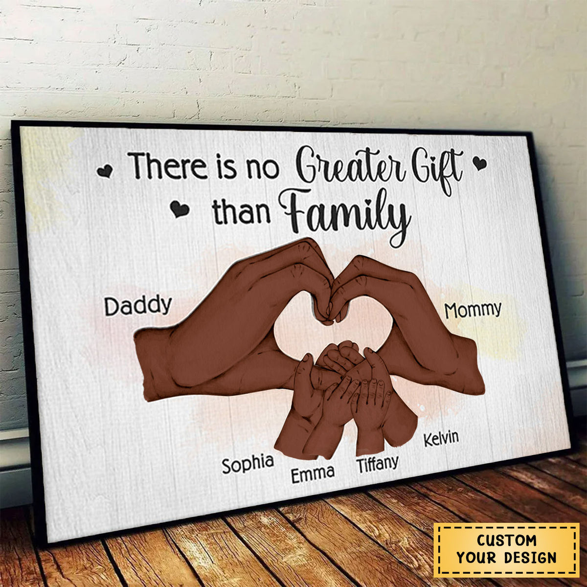 There's No Greater Gift Than Family - Family Personalized Custom Horizontal Poster - Gift For Family Members