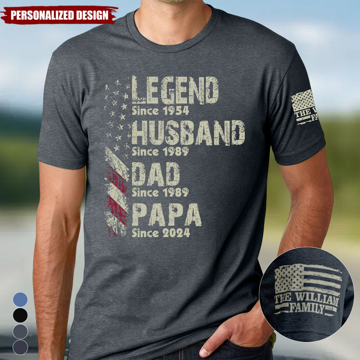 Personalized Legend Husband Dad Papa Since Father's Day Shirt