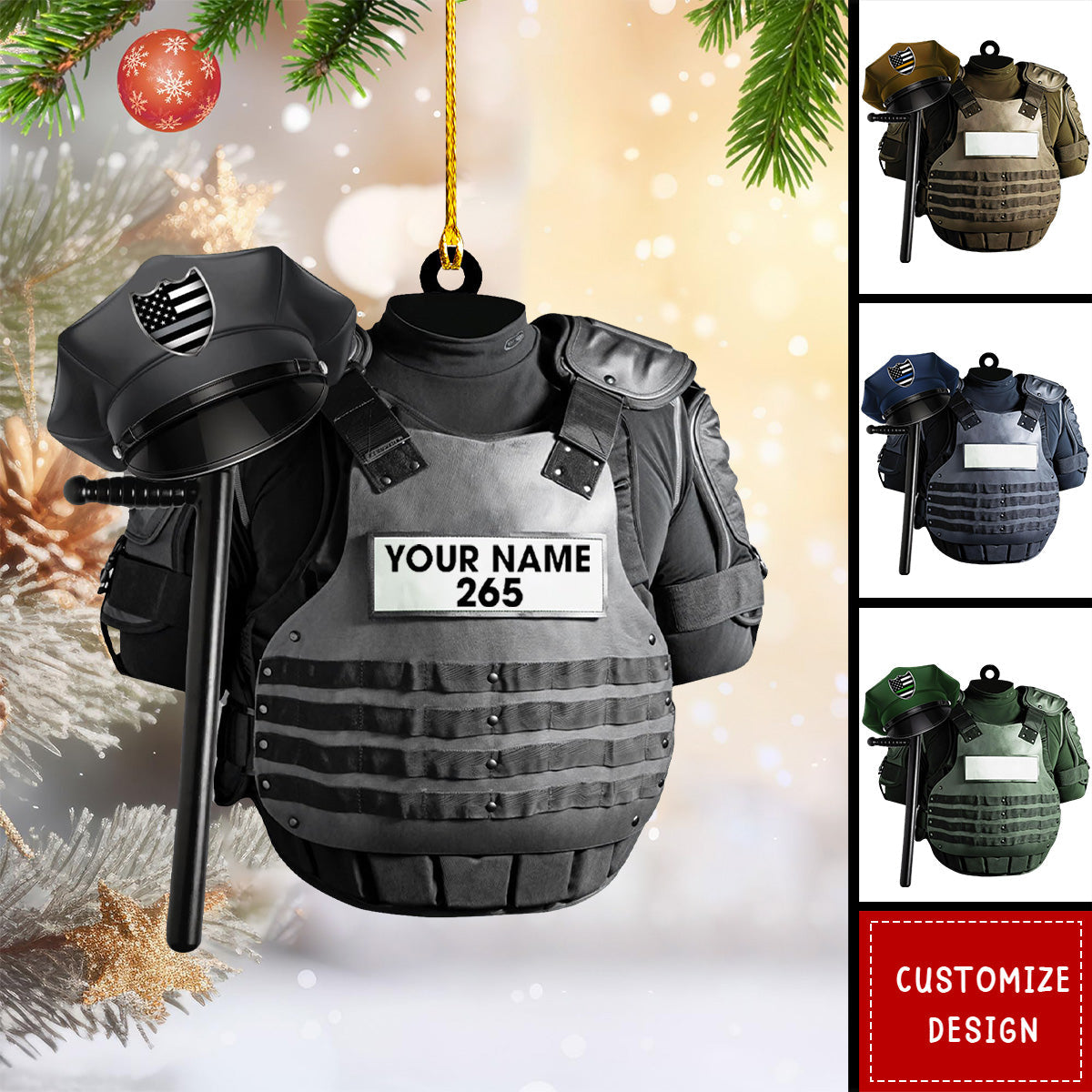 Personalized Police Christmas Ornament Gift For Police Officer - 2024 New Release