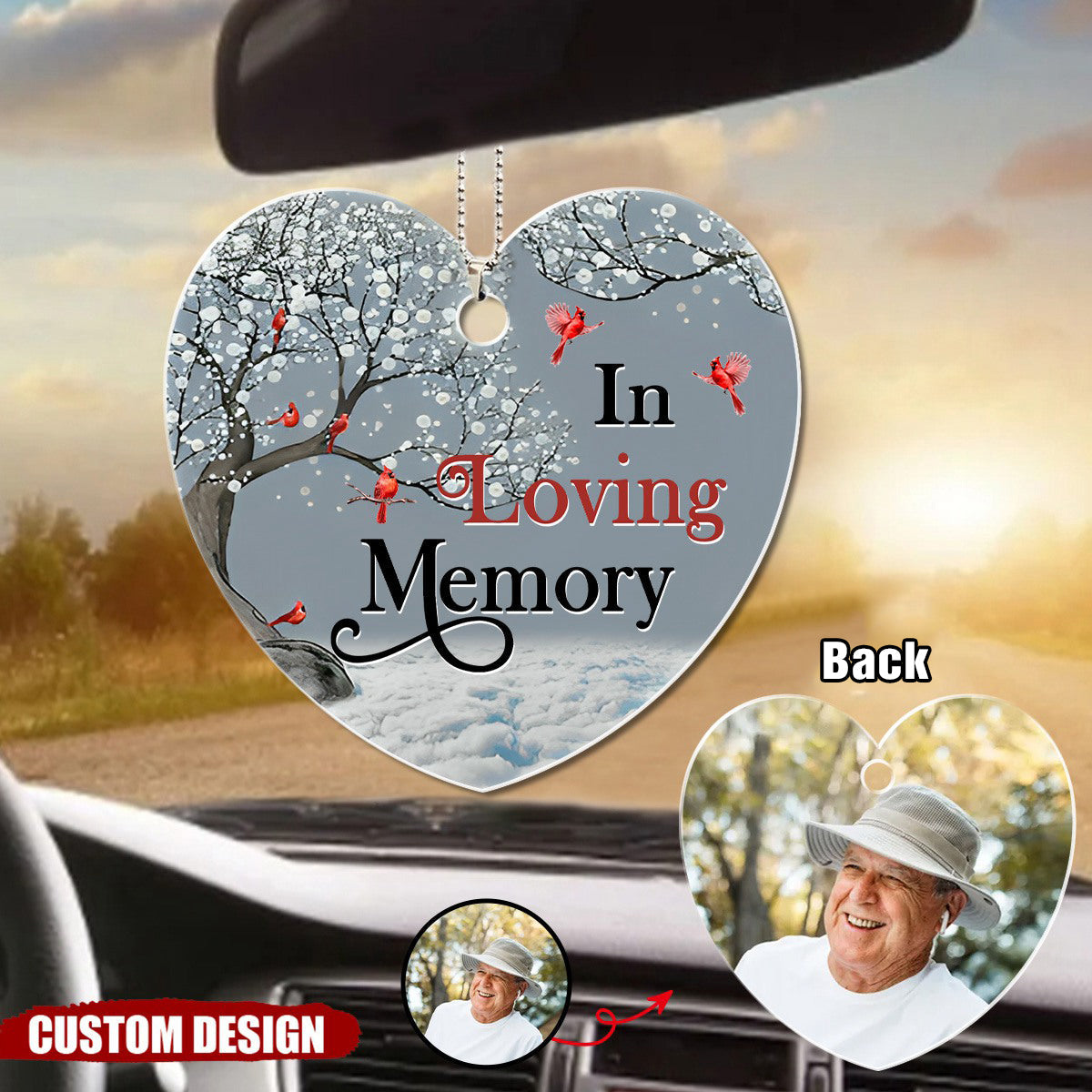 When You Miss Me Hold This Little Heart - Loving, Memorial Gift For Family, Siblings, Friends - Personalized Acrylic Car Ornament