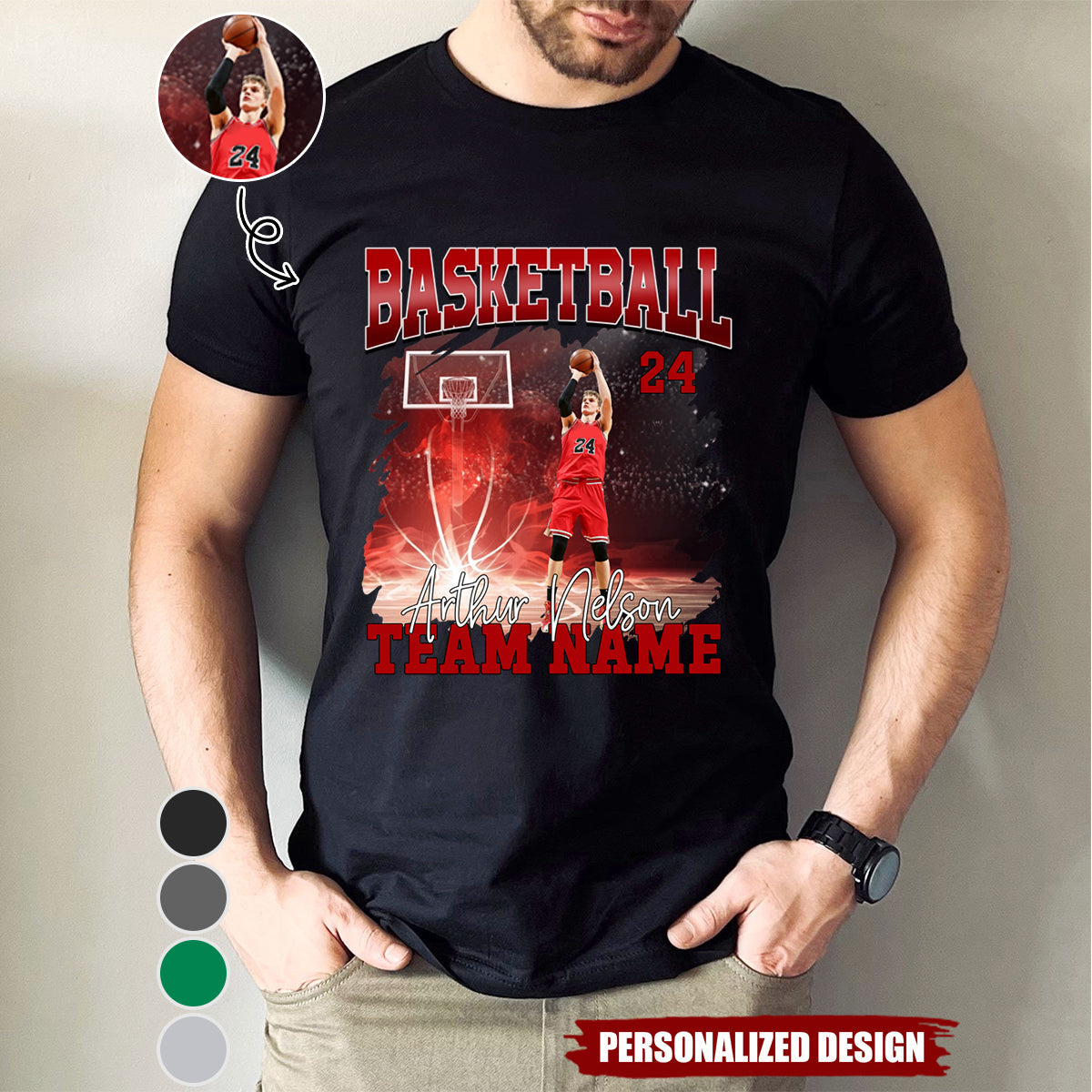 Game Day Basketball-Personalized T-Shirt