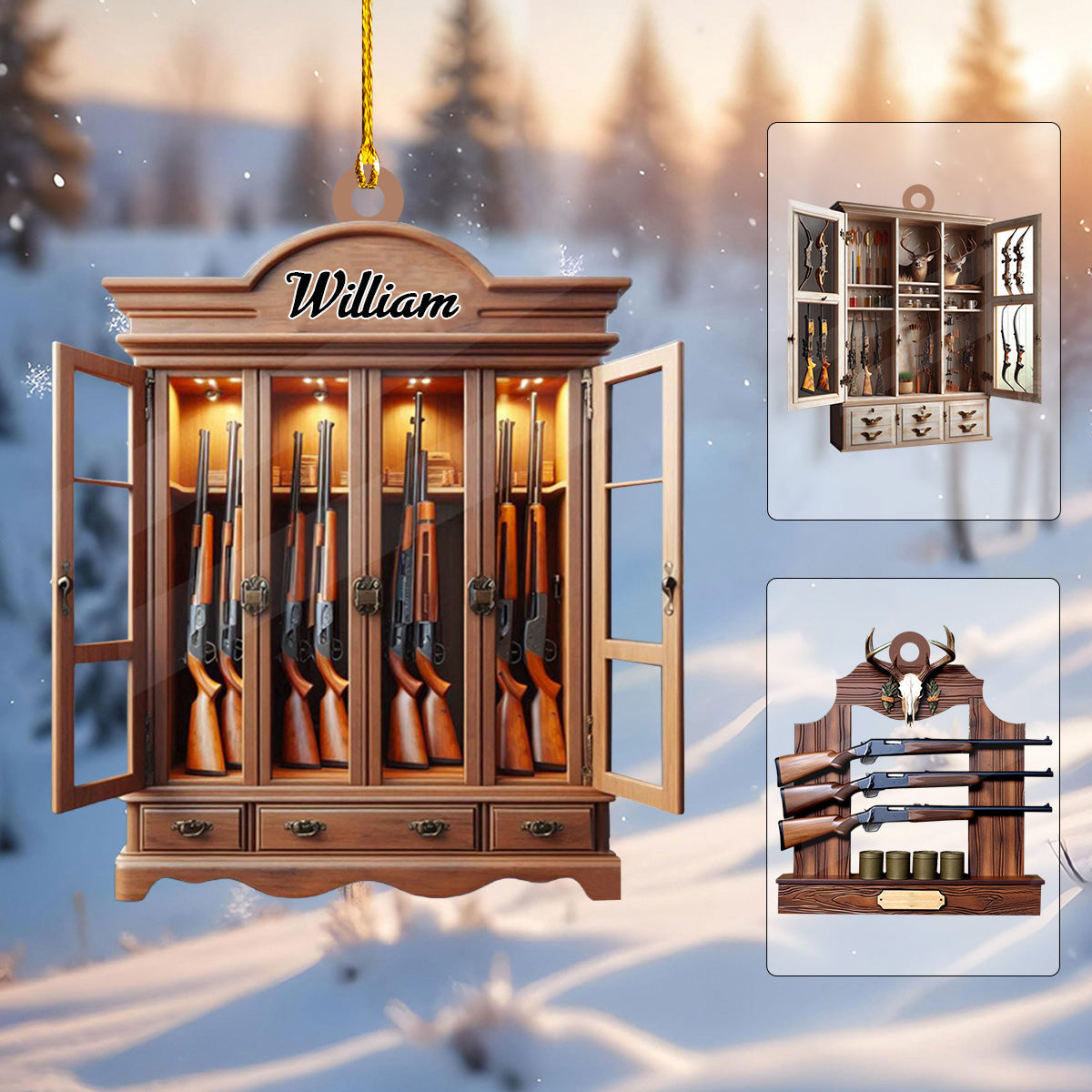 Personalized Gun Shelf Christmas Ornament-2024 New Release