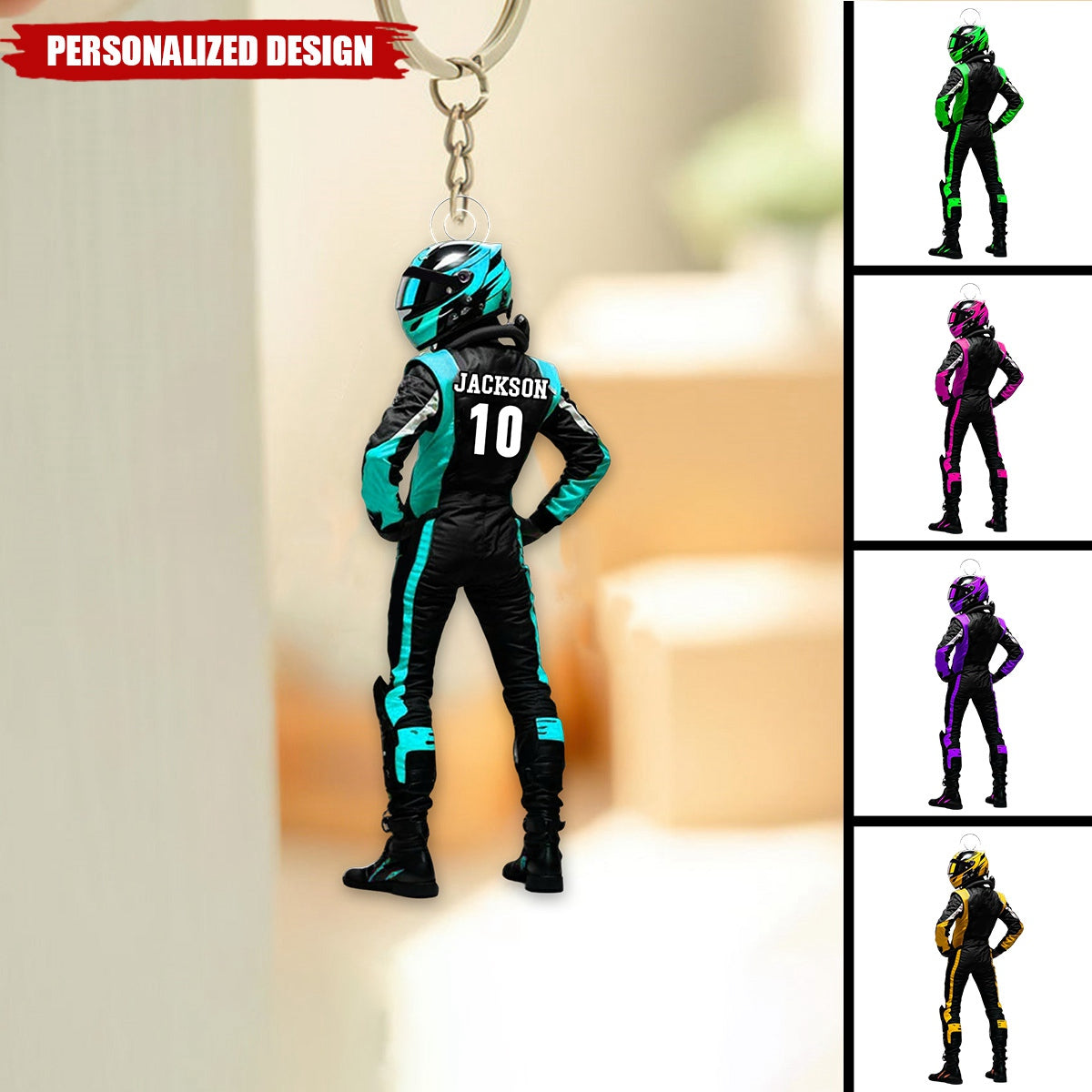 Personalized Race Car Keychain-Gifts For Race Car Lovers-2025 New Release