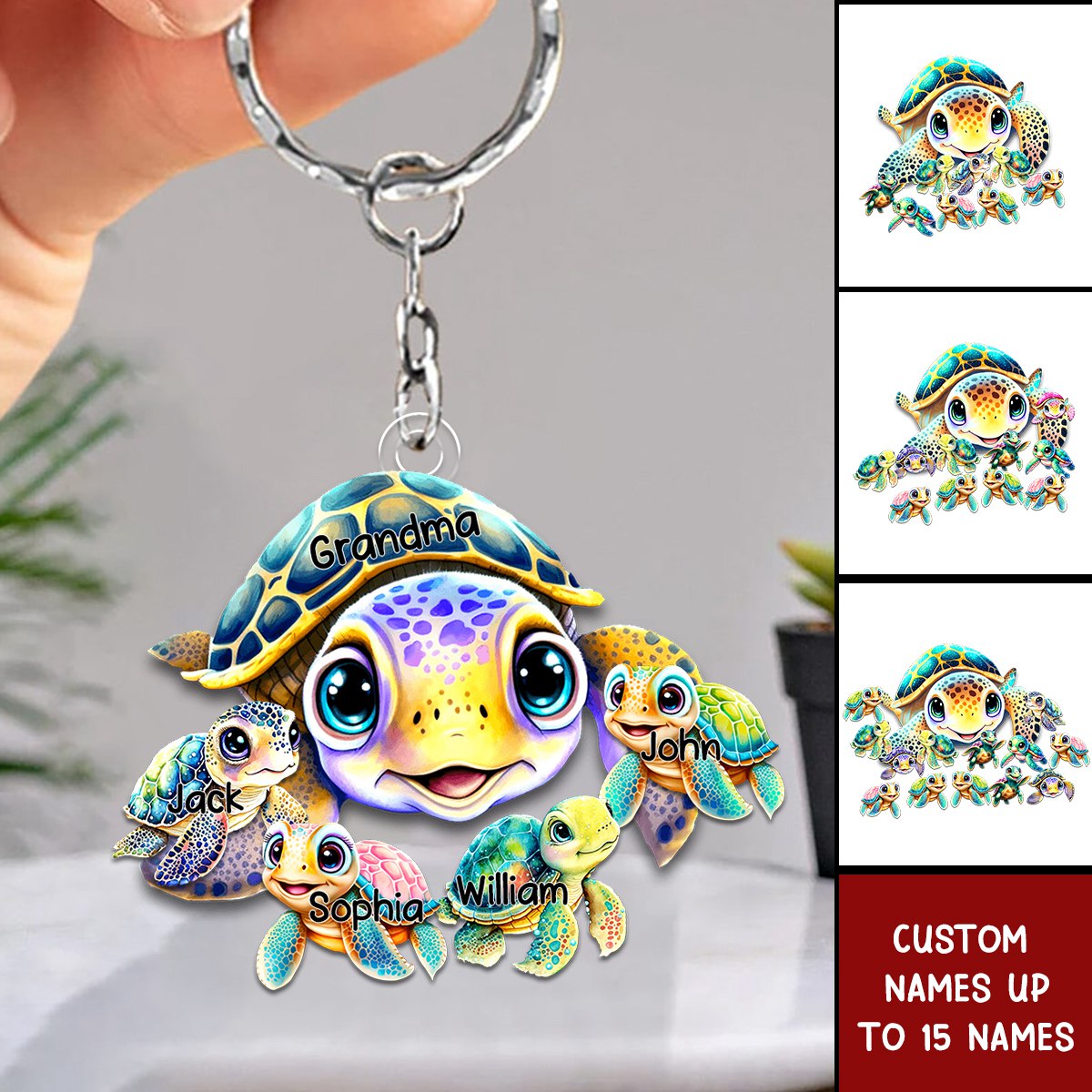 This Turtle Grandma Belongs To Acrylic Keychain