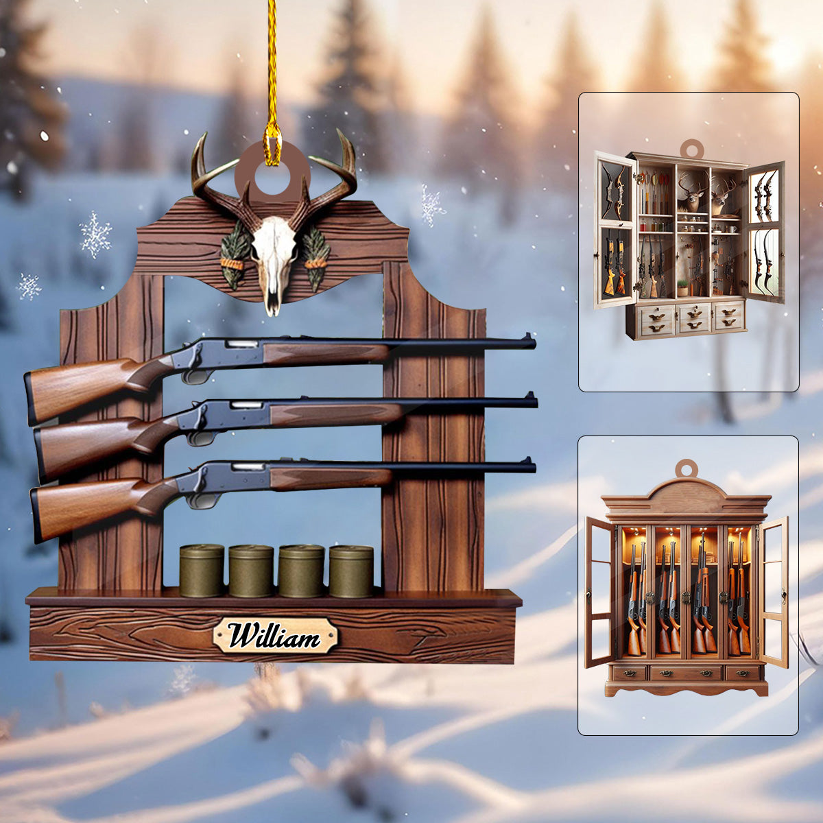 Personalized Gun Shelf Christmas Ornament-2024 New Release