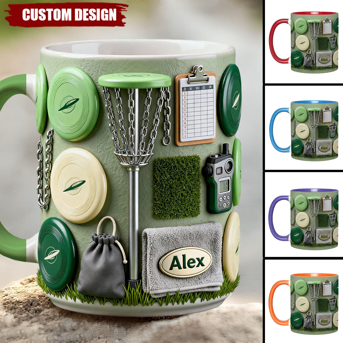 Love Disc Golf - Personalized Disc Golf Accent Mug