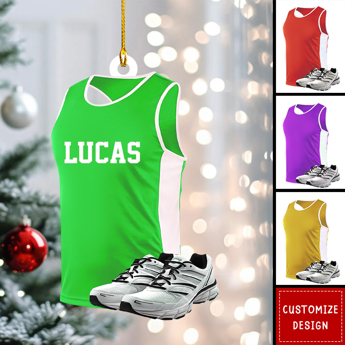 2024 New Release Personalized Running Christmas Ornament - Gift For Runner