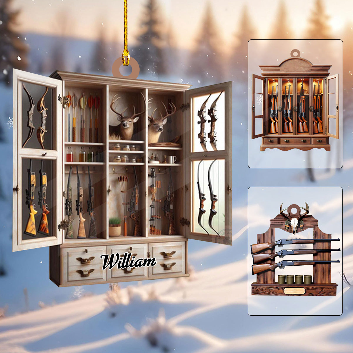 Personalized Gun Shelf Christmas Ornament-2024 New Release