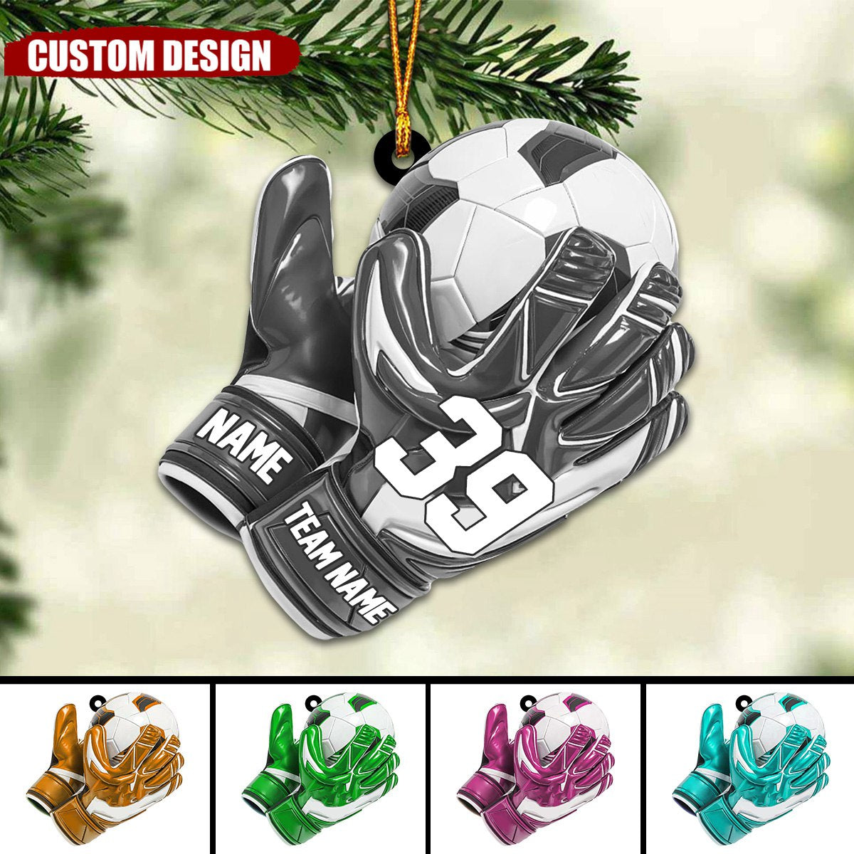 Personalized Soccer Christmas Ornament, Gift For Soccer Players-2024 New Release