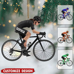 Personalized Road Bike Cyclist Christmas Ornament - Gift for Cycling Enthusiast And Cyclist