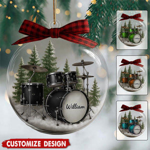 Personalized Drum Ornament - Gift For Drum Lovers