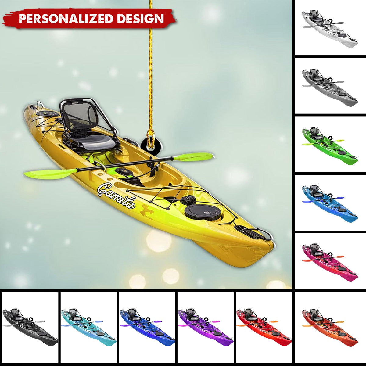 2024 New Release Personalized Kayak Ornament-Gifts For Water Sports Enthusiasts