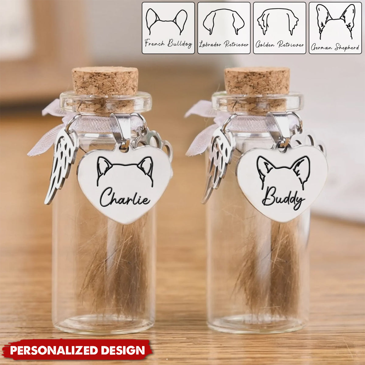 Gone But Not Forgotten-Memorial Personalized Pet Fur Keepsake Jar-Sympathy Gift For Pet Owners, Pet Lovers