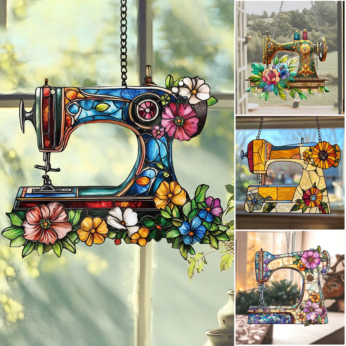 Cute Sewing Machine Suncatcher Ornament-Mother's Day Gift