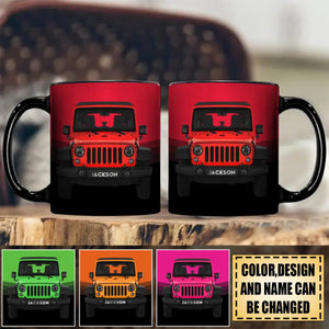 Personalized Off-Road Car Black Mug