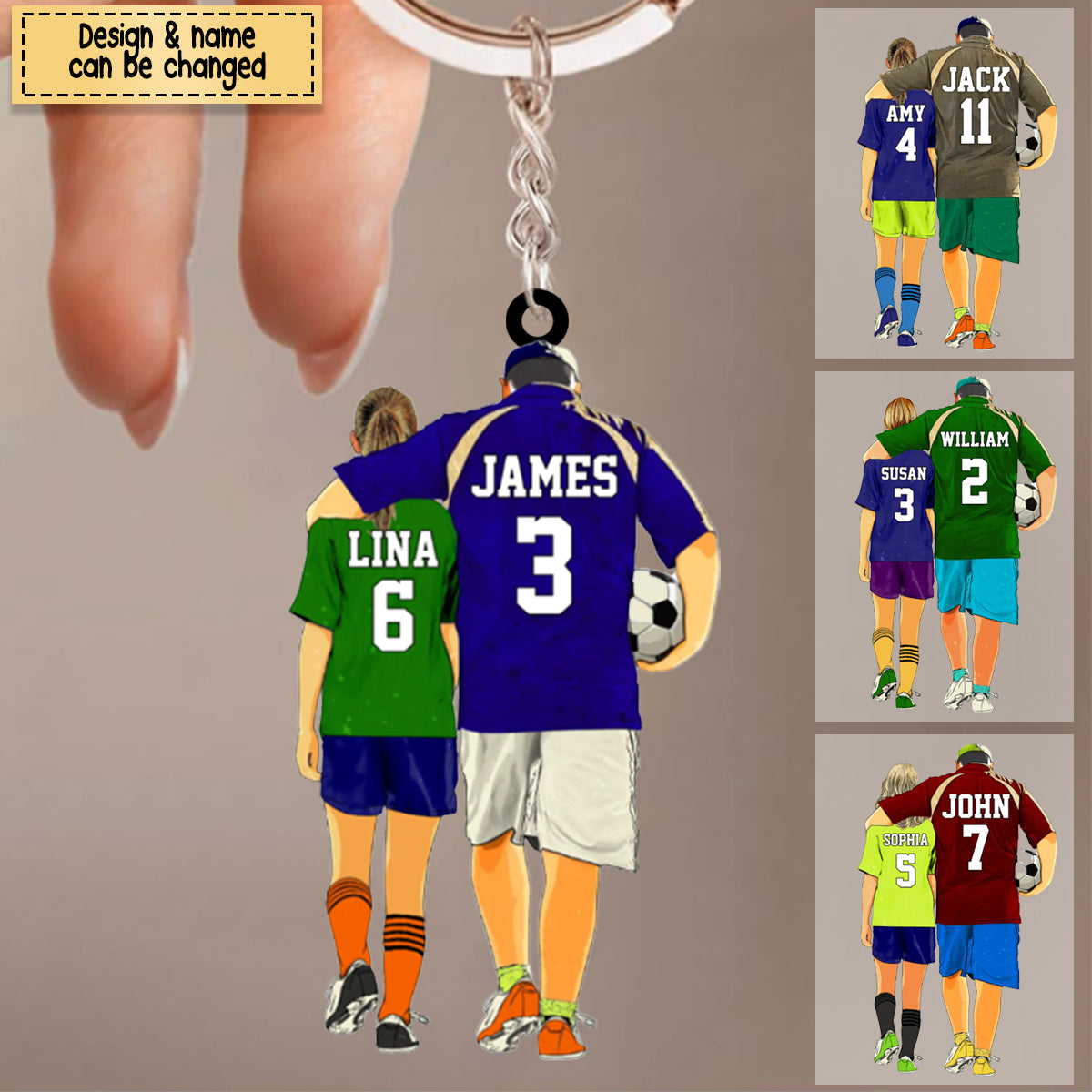 Personalized Soccer Players Gift For Daughter/Granddaughter Acrylic Keychain