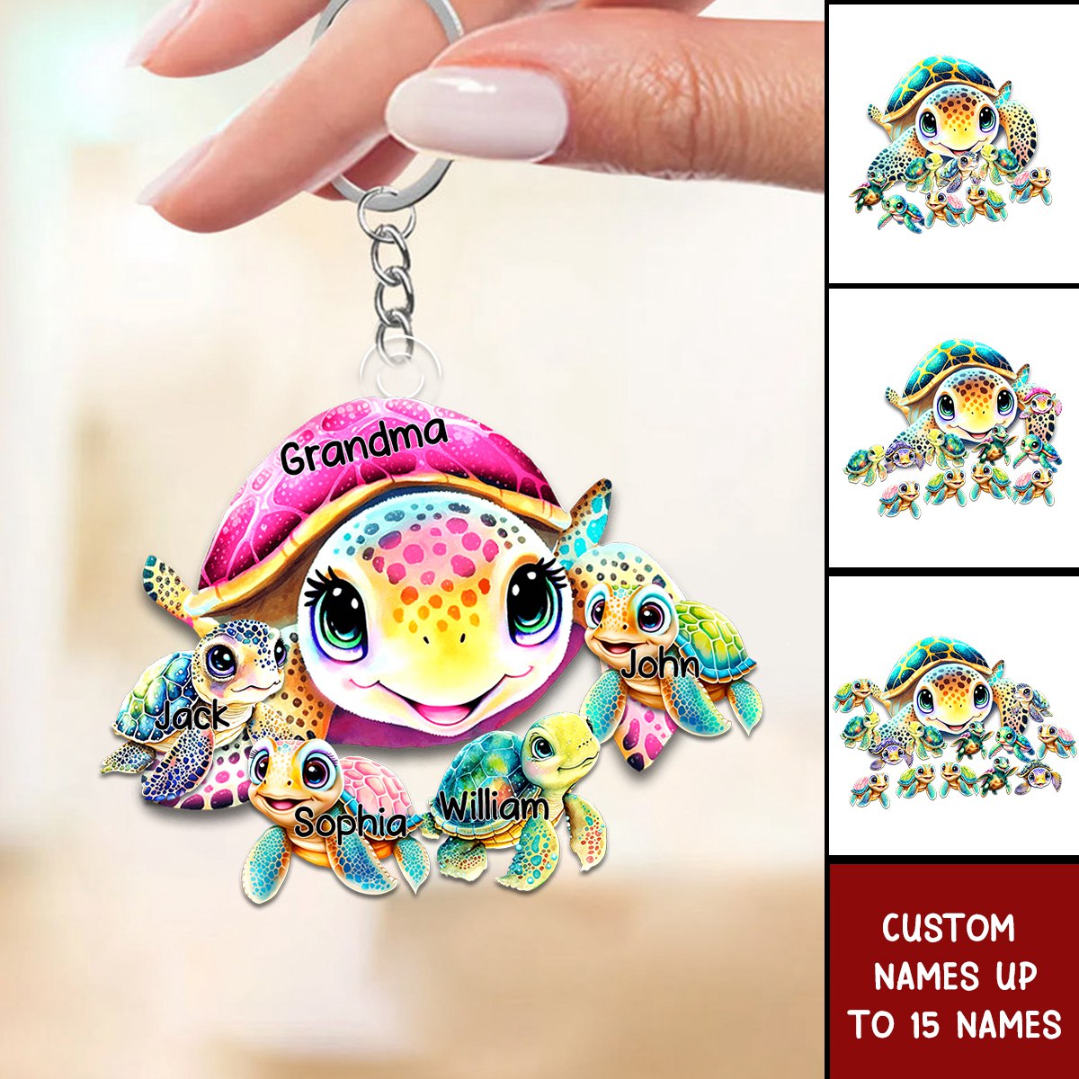 This Turtle Grandma Belongs To Acrylic Keychain