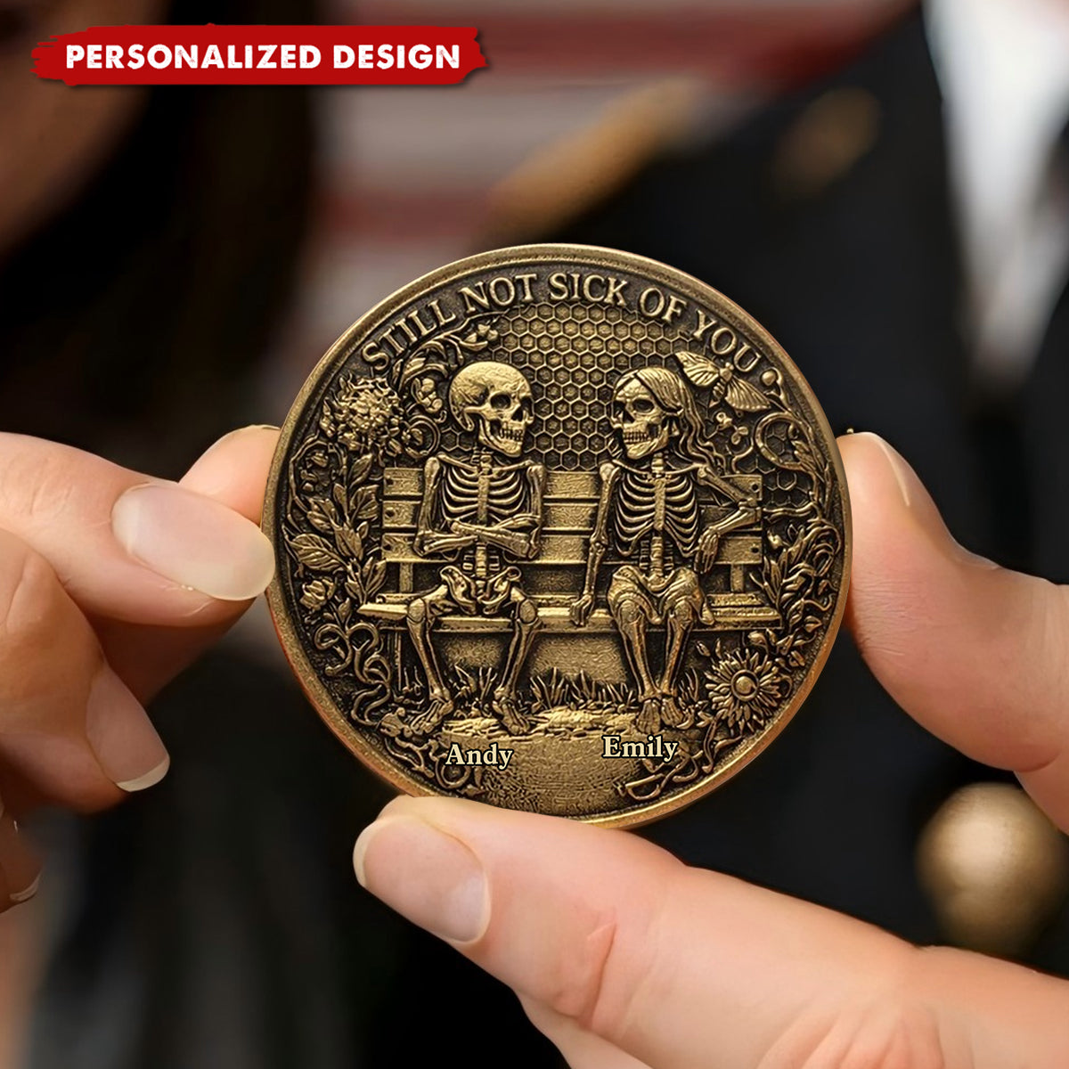 Still Not Sick of You Engraved Coin Anniversary Gift for Husband Couples