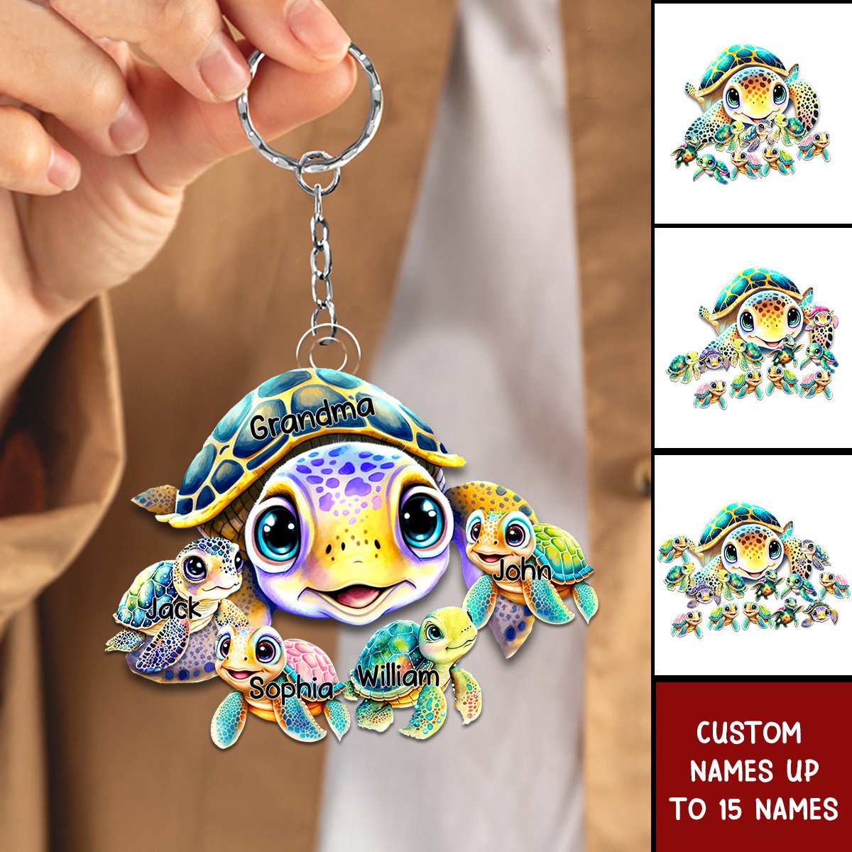 This Turtle Grandma Belongs To Acrylic Keychain