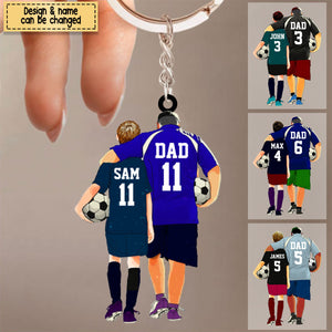 Personalized Soccer Players Gift For Son/Grandson Acrylic Keychain