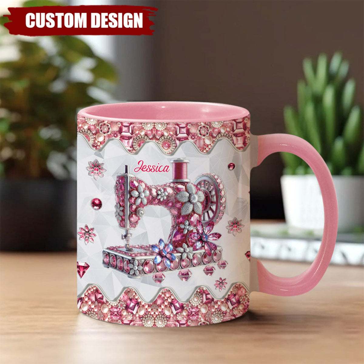 Love Sewing - Personalized Sewing Accent Mug