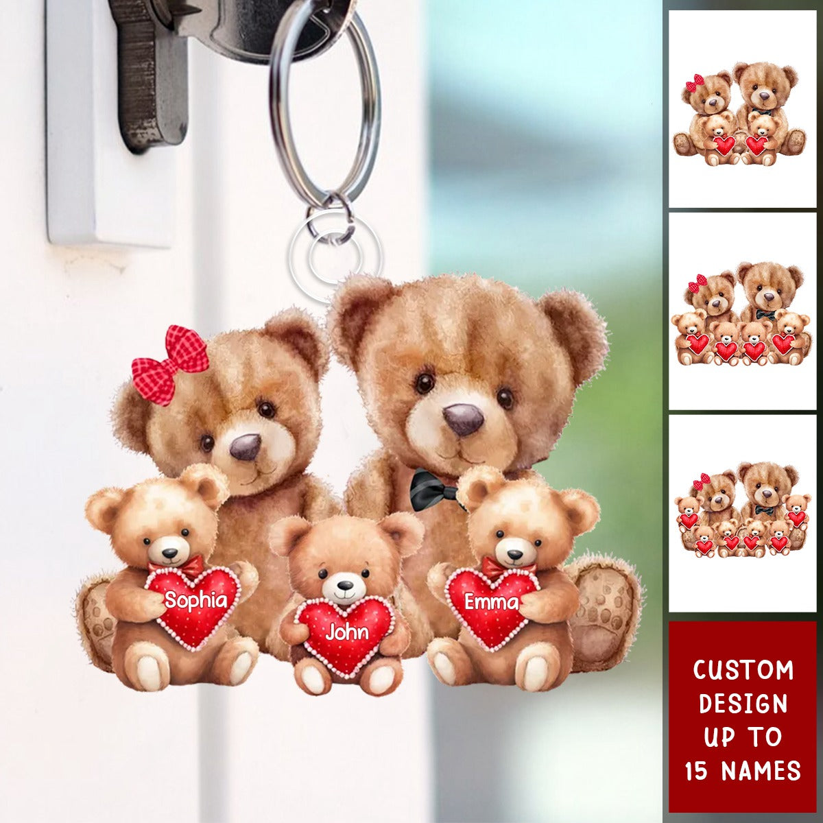 This is Us Bear Family Personalized Acrylic Keychain