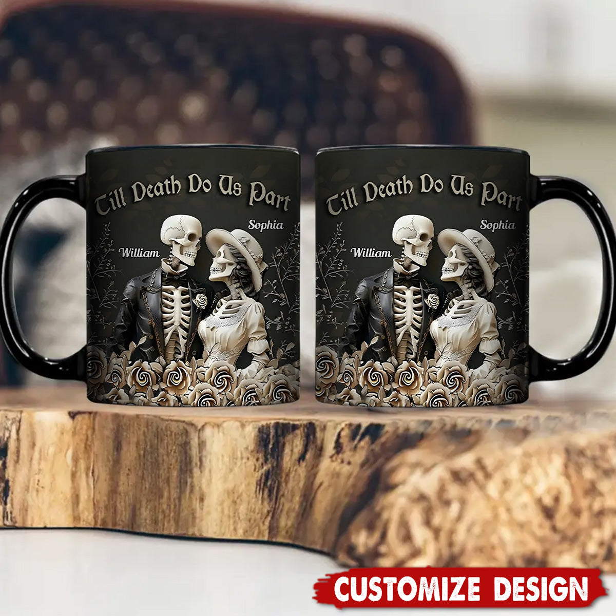 Till Death Do Us Part  - Personalized Couple Mug - Gift For Husband,Wife,Anniversary