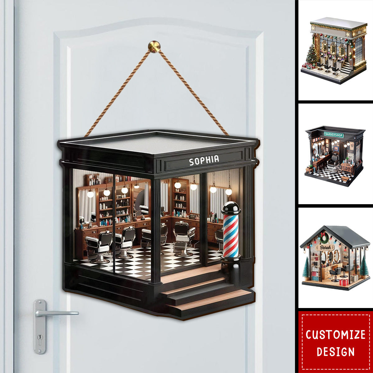 Personalized Hair Salon Wood Sign - Gift For Hairdresser - 2024 New Release