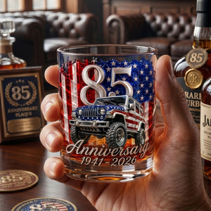 Celebrated 85th Anniversary Drinking Glass - Personalized Gifts