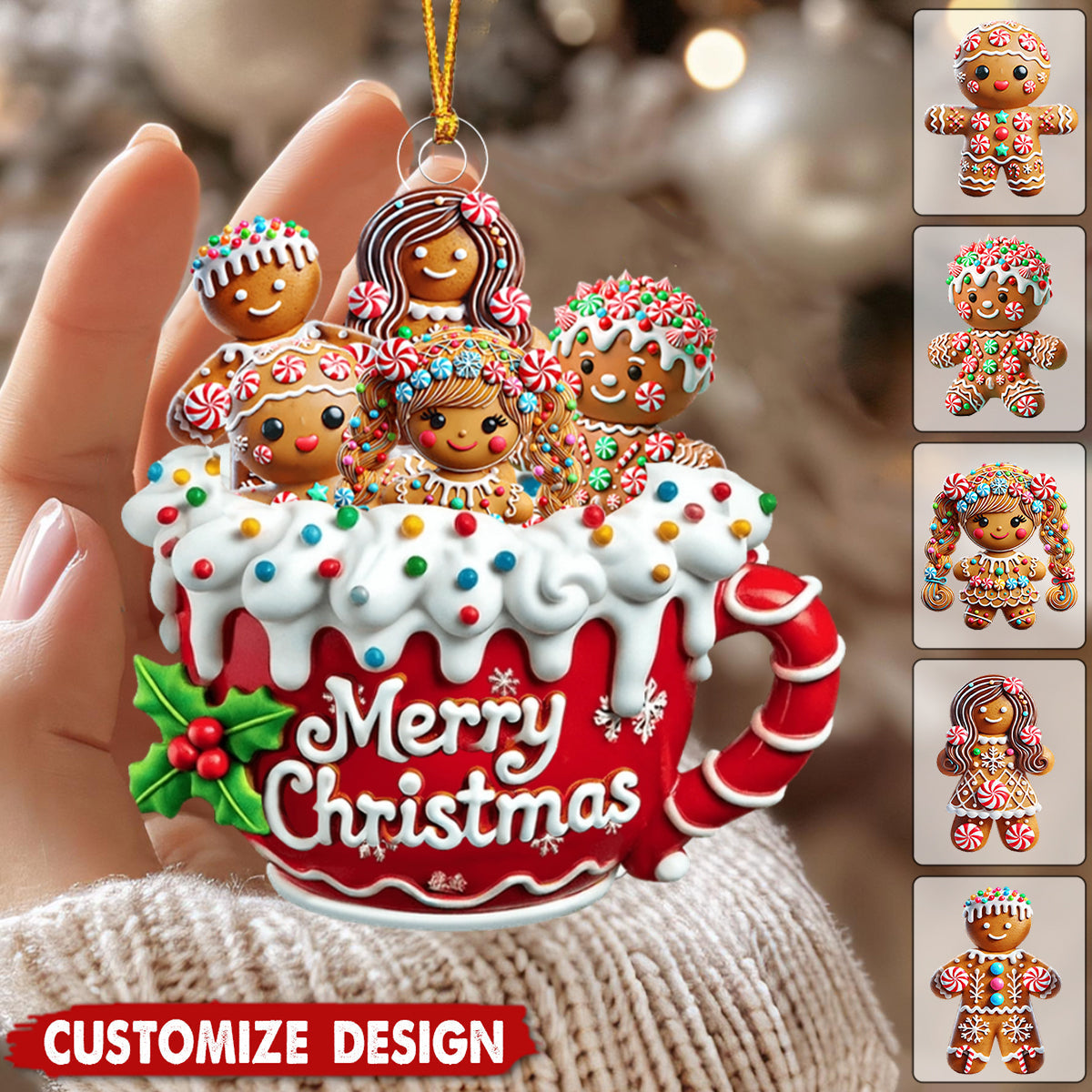 Merry Christmas - Personalized Family Ornament