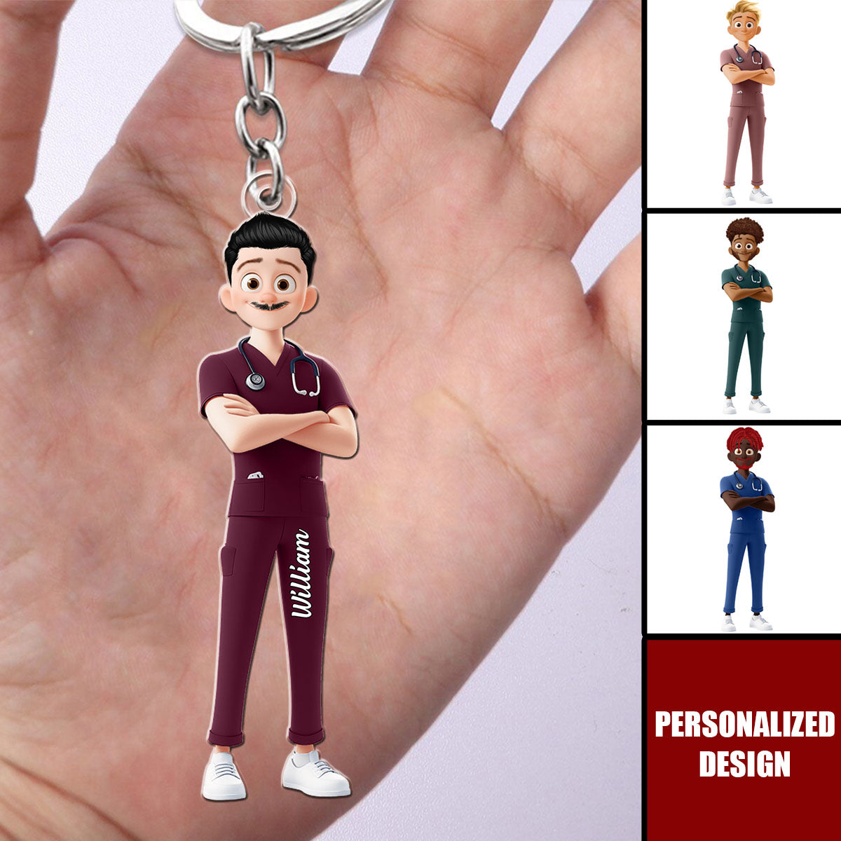 Personalized Nurse Keychain-Gift For Friends/Family