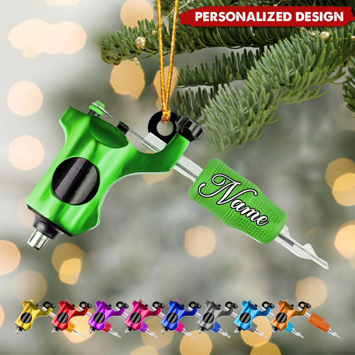 Personalized Tattoo Machine Ornament-Gifts For Tattoo Artist, Brother, Boyfriend-2024 New Release