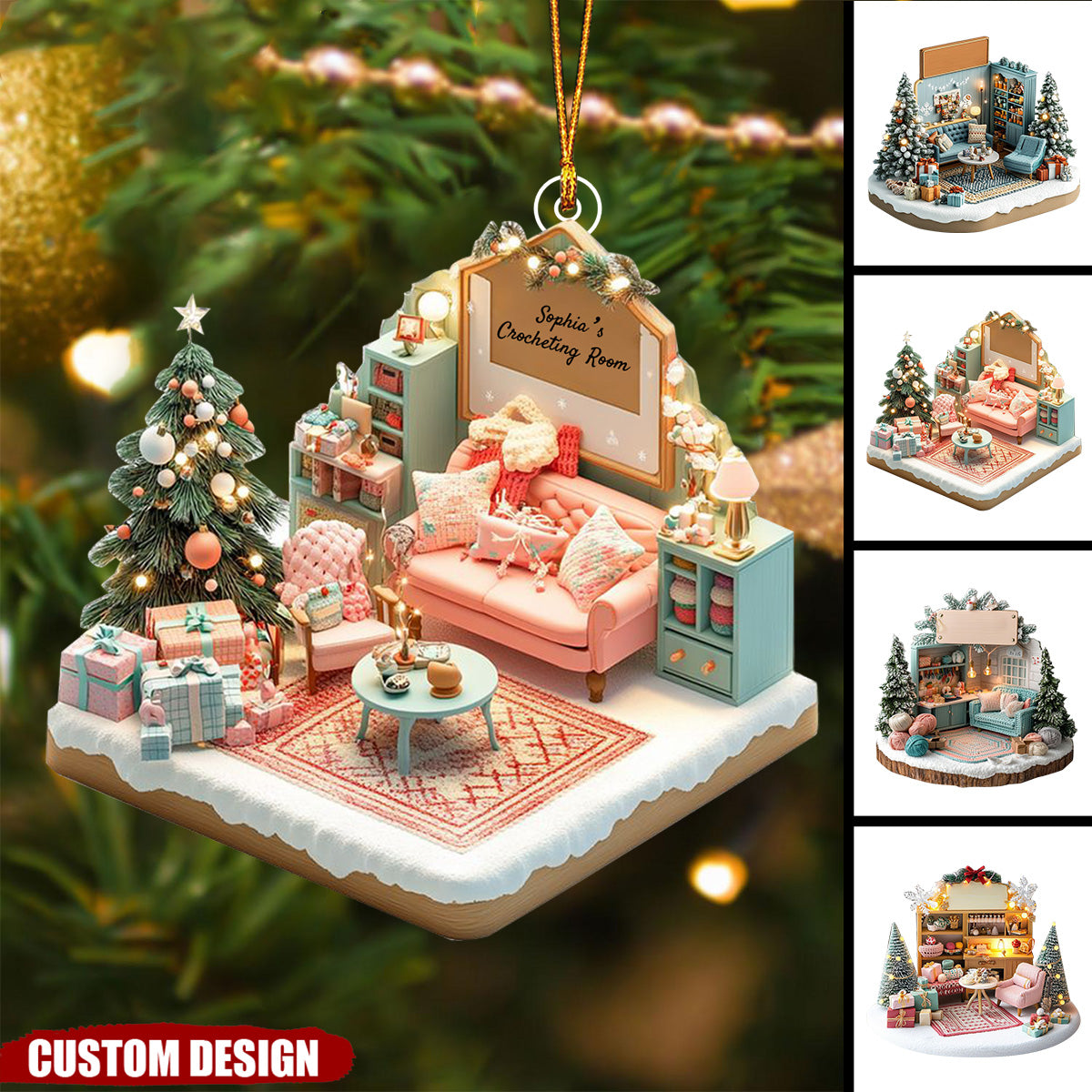 Personalized Crocheting Room Christmas Ornament-2024 New Release