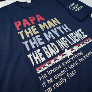 Personalized Dad Papa Grandpa Shirt - Birthday Fathers Day Gift