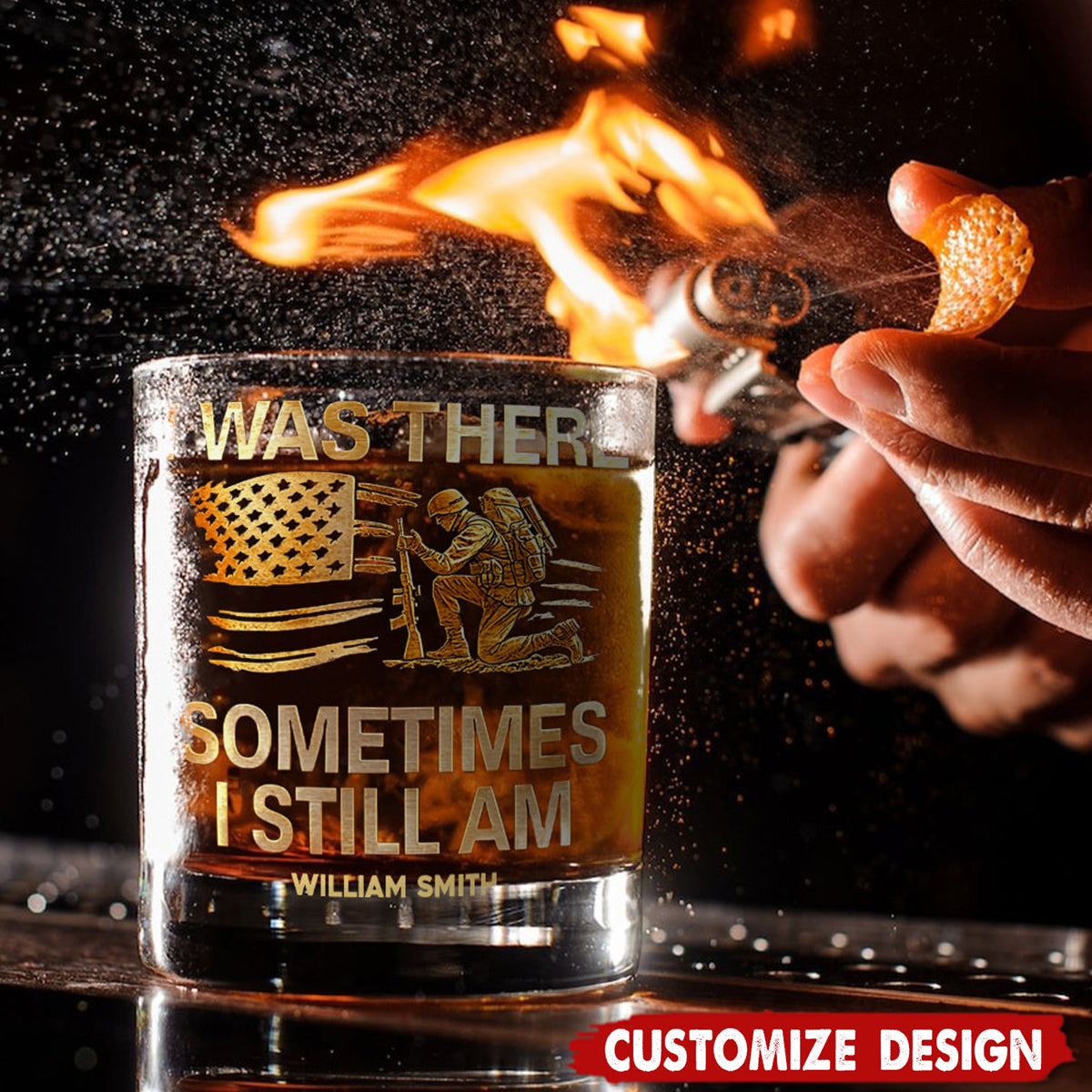 Proud Veteran - Personalized Veteran Whiskey Glass