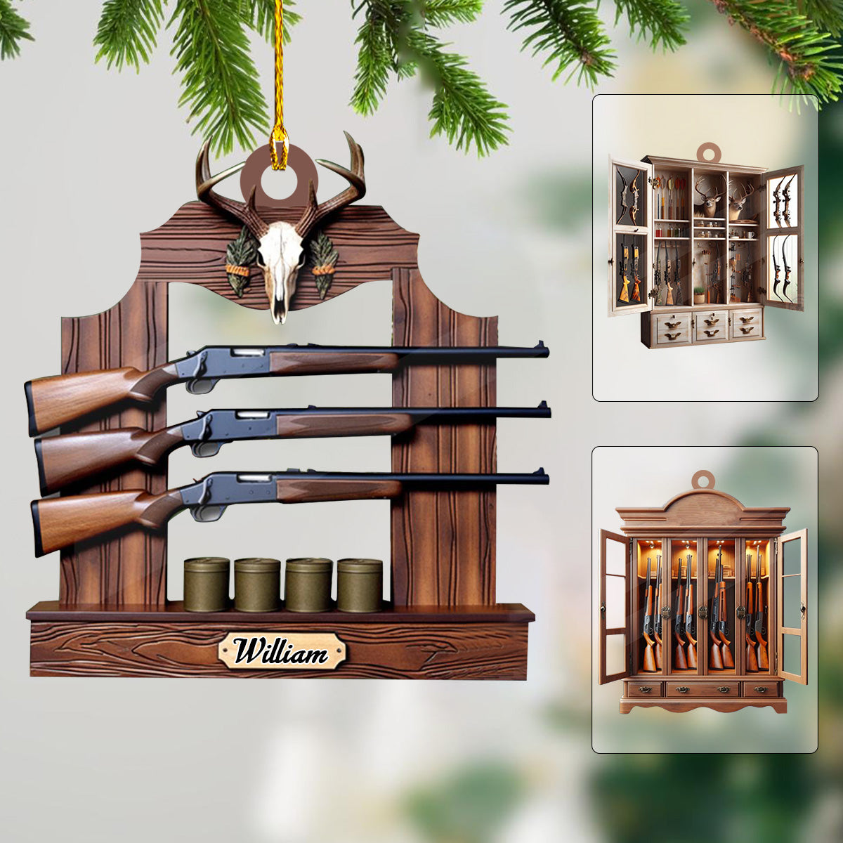 Personalized Gun Shelf Christmas Ornament-2024 New Release