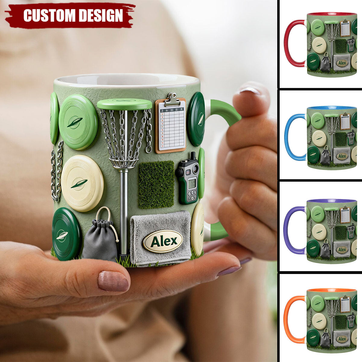 Love Disc Golf - Personalized Disc Golf Accent Mug