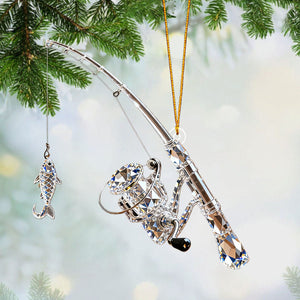 Personalized Fishing Rod Christmas Ornament Gift For Fishing Lover