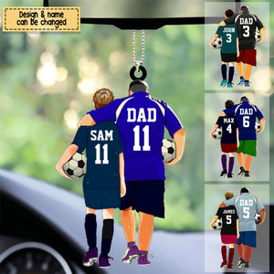 Personalized Soccer Players Gift For Son/Grandson Acrylic Car Hanging Ornament