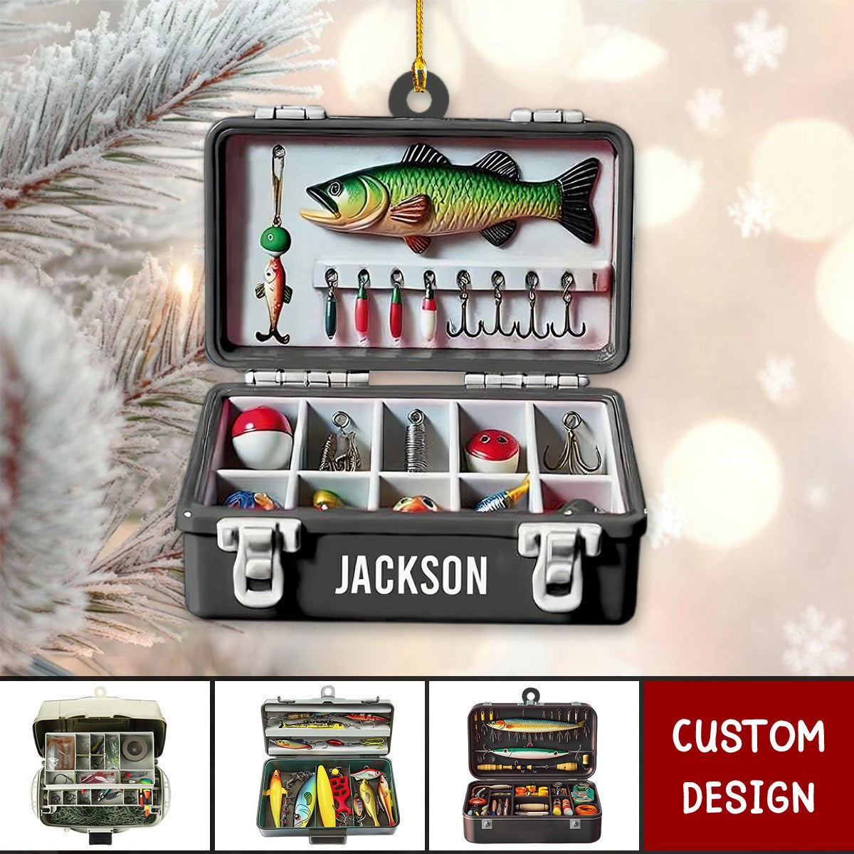 Personalized Fishing Tackle Box Christmas Ornament-Gift For Fishing Lovers-2024 New Release