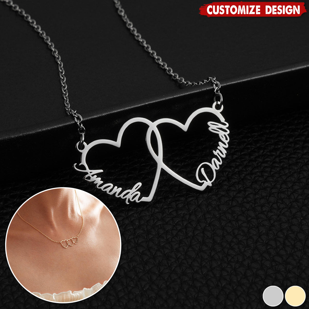 Personalized Heart Name Necklace