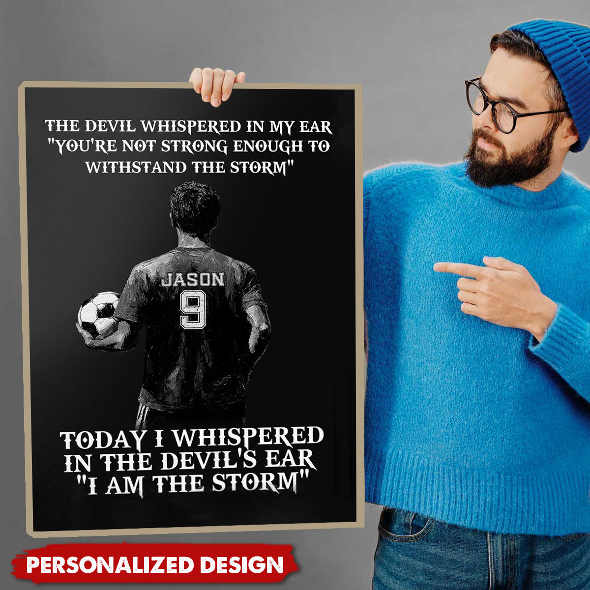 I Am The Storm-Personalized Soccer Boy Poster-Poster Gift For Soccer Lovers