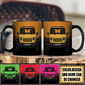 Personalized Off-Road Car Black Mug