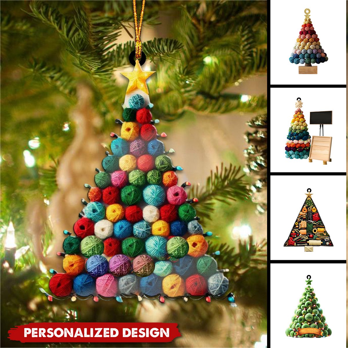 Personalized Crochet Ornament-Crochet Lover Gifts For Mom, Grandma-2024 New Release