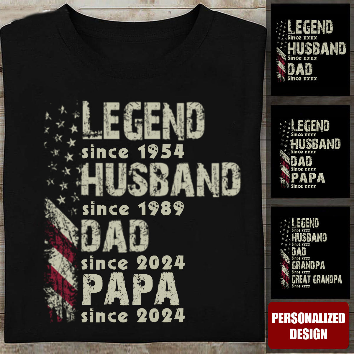 Personalized Legend Husband Dad Papa Since Father's Day Shirt