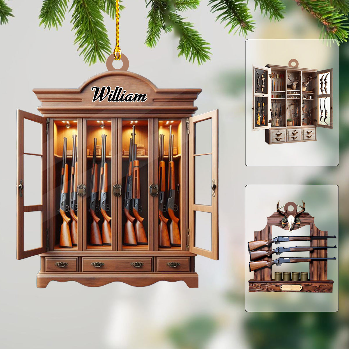Personalized Gun Shelf Christmas Ornament-2024 New Release