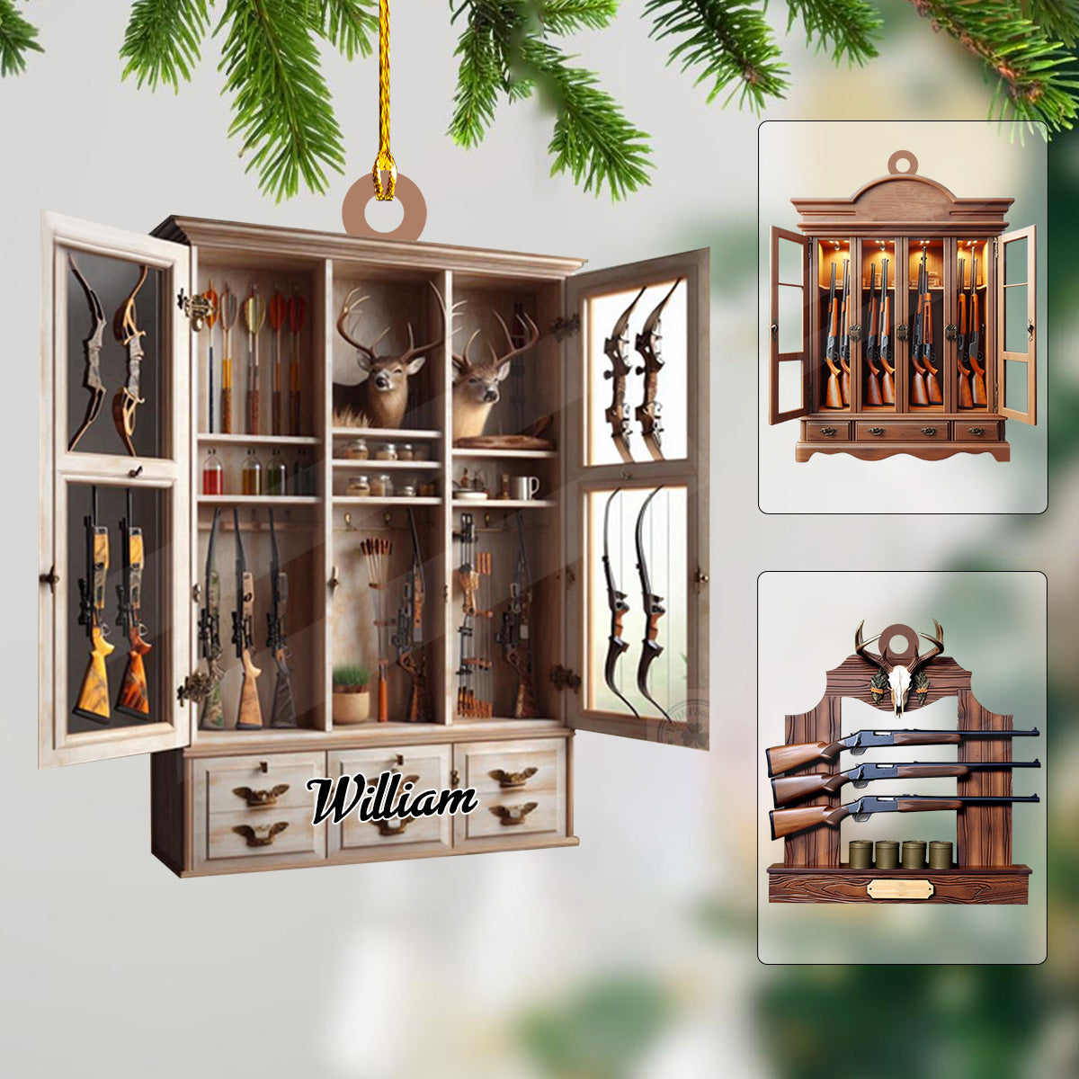 Personalized Gun Shelf Christmas Ornament-2024 New Release
